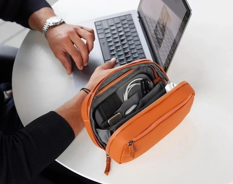 2-in-1 Tech Organizer Pouch – Detachable Double-Layer Cable & Electronics Storage Bag
