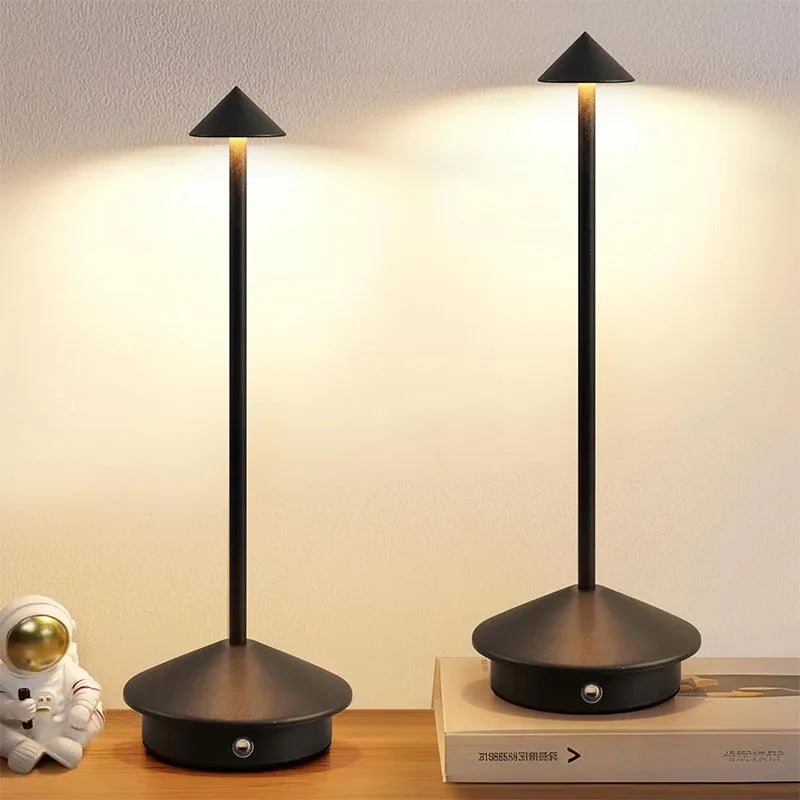 Cordless LED Table Lamp – Rechargeable, Touch Dimmable, Waterproof, Indoor & Outdoor