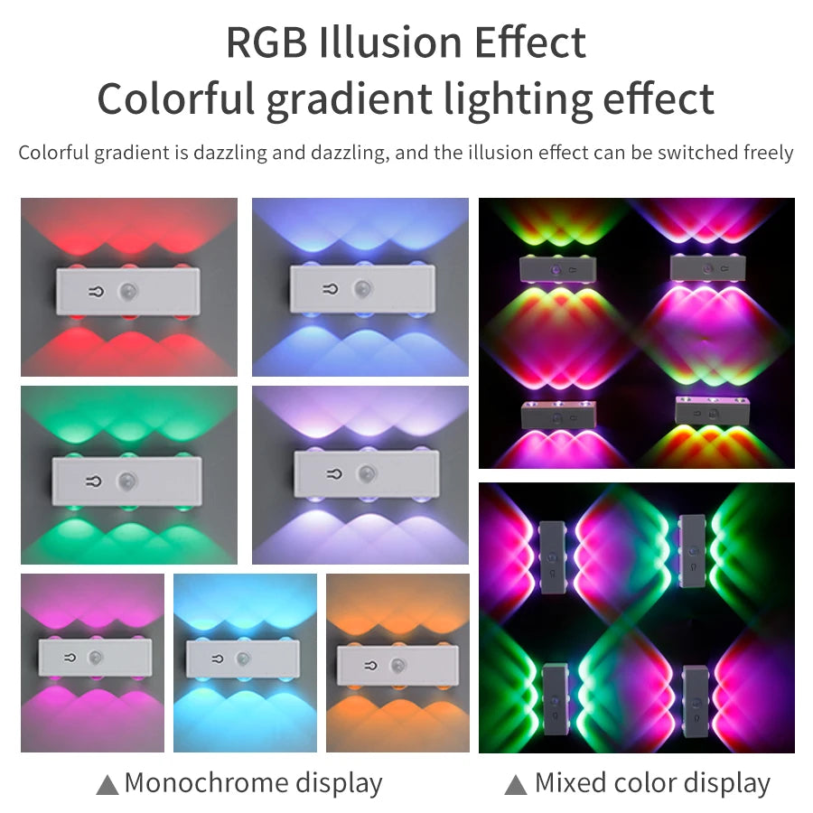 Magnetic Motion Sensor Night Light – RGB & 3-Color, Rechargeable, USB-C