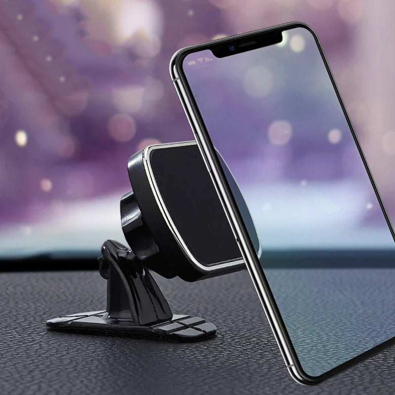 Magnetic Car Phone Mount – Anti-Slip Plate, One-Hand Operation, Universal Vehicle Fit