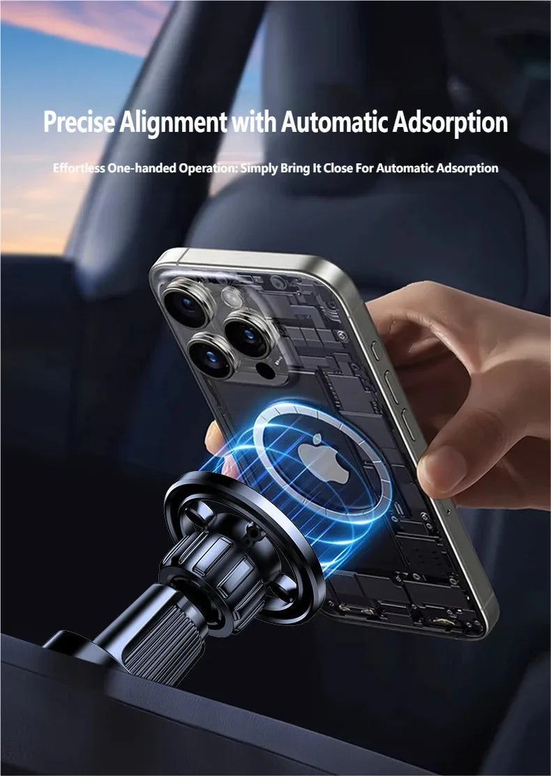 Upgraded Magnetic Car Phone Holder – 17 N52 Magnets, Air Vent Mount, 360° Universal