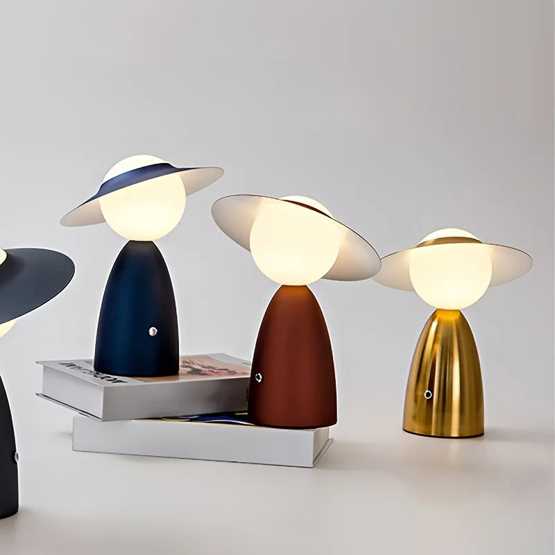 Cordless LED Desk Lamp – Stepless Dimming, Touch Control, USB Rechargeable, Portable