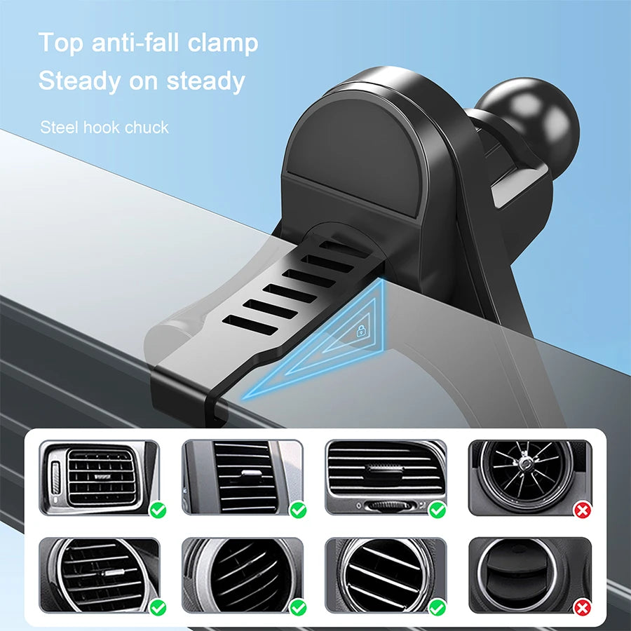 MagSafe-Compatible Magnetic Car Phone Mount – Air Vent, Strong Magnetic Hold