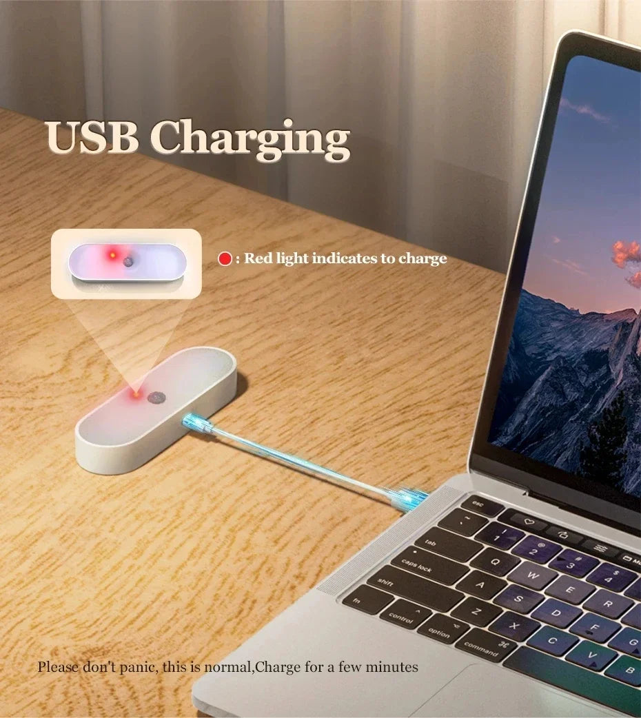 Wireless LED Motion Sensor Lamp – USB-C Rechargeable, Warm & Cool White