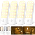 LED Motion Sensor Night Light – 3-Color, Dimmable, Magnetic, USB-C Rechargeable (4-Pack)