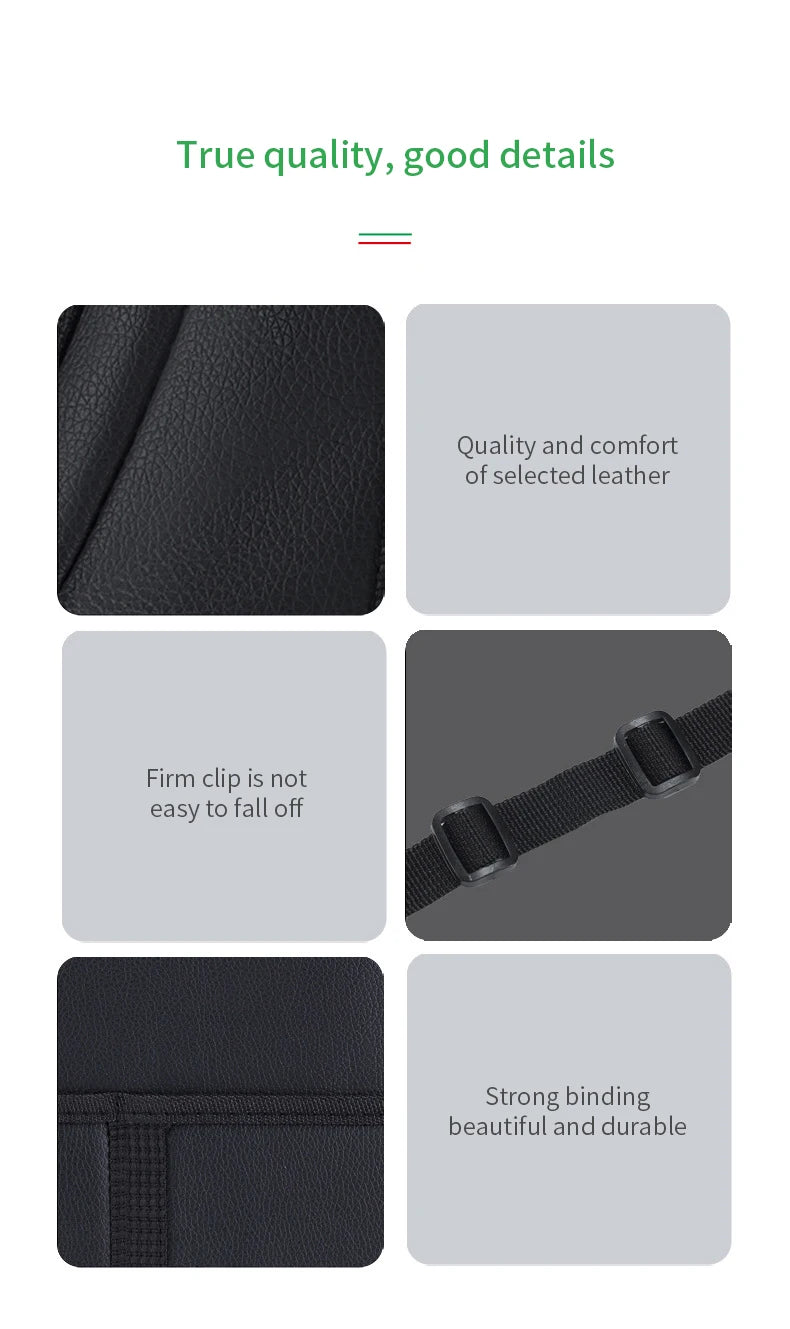 PU Leather Car Console Organizer – Seat Gap Filler & Handbag Holder for Front Seats