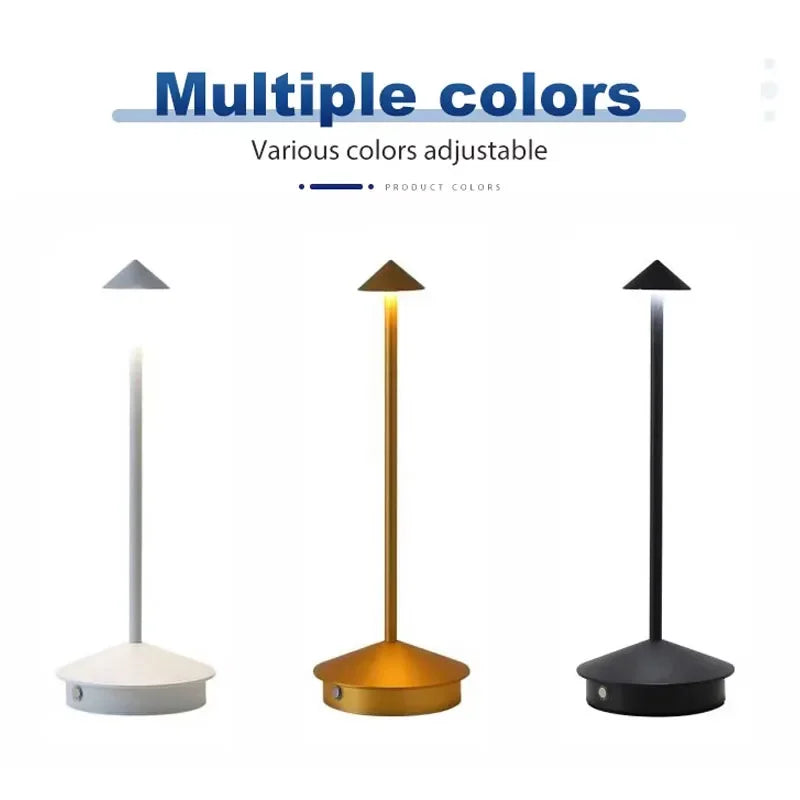 Cordless LED Table Lamp – Rechargeable, Touch Dimmable, Waterproof, Indoor & Outdoor
