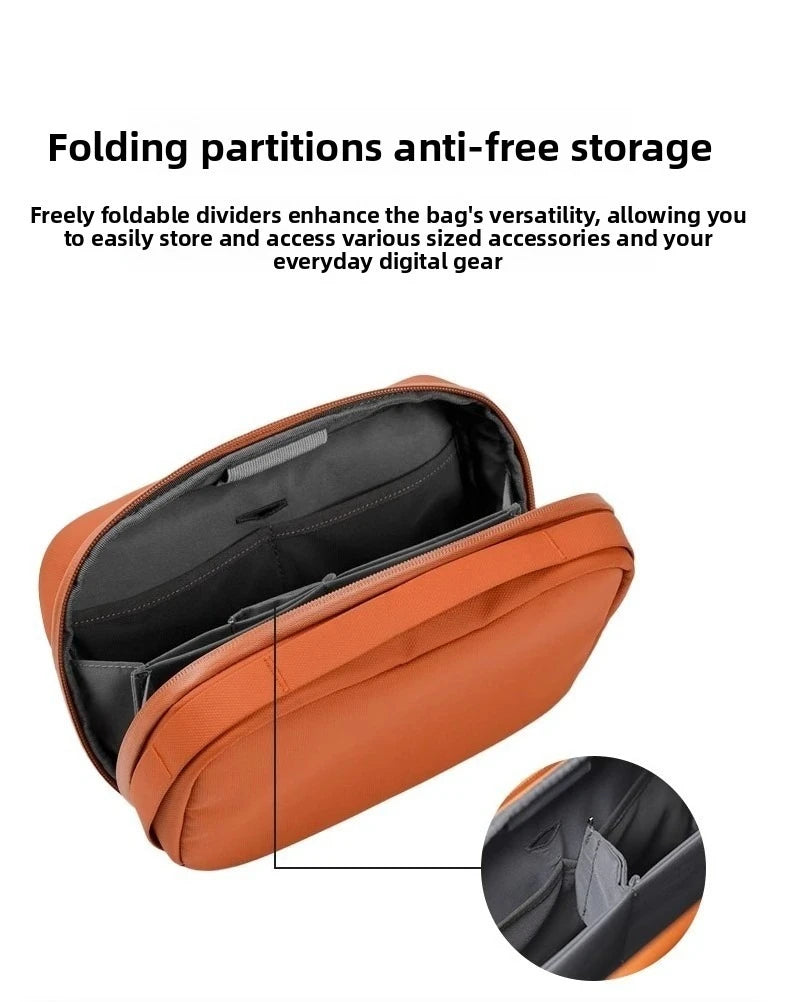2-in-1 Tech Organizer Pouch – Detachable Double-Layer Cable & Electronics Storage Bag