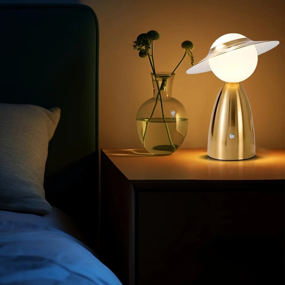 Cordless LED Desk Lamp – Stepless Dimming, Touch Control, USB Rechargeable, Portable